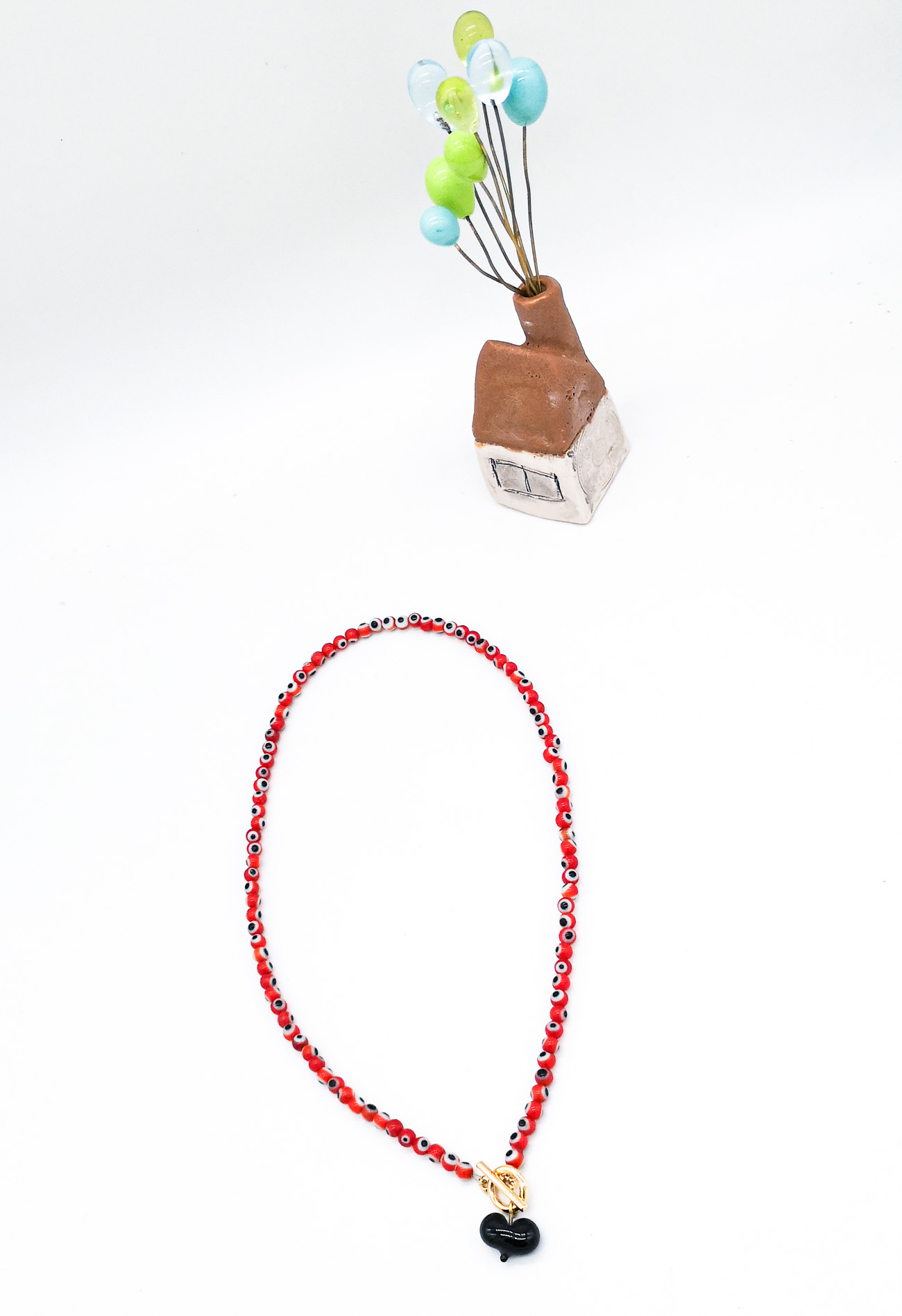 Kalp Nazar Boncuğu Choker Kolye