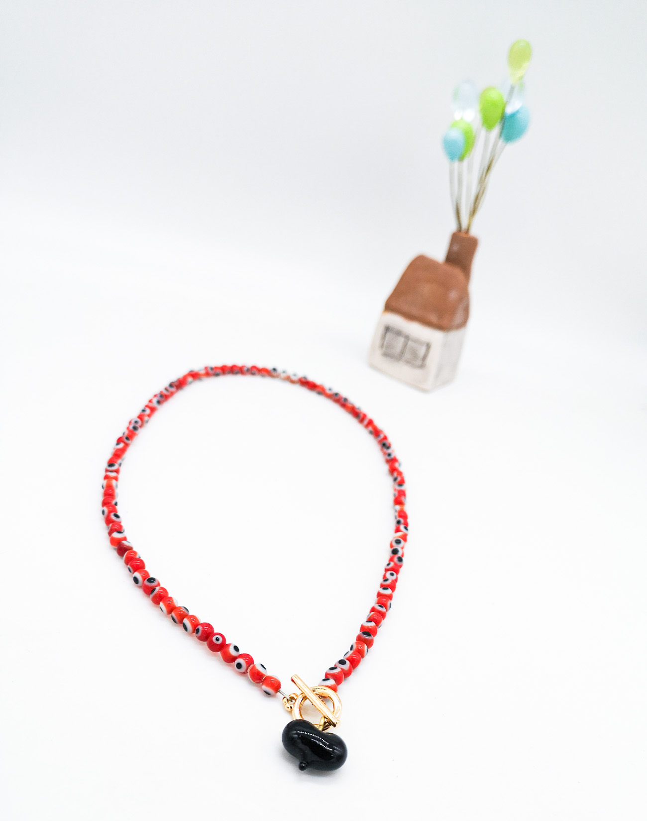 Kalp Nazar Boncuğu Choker Kolye