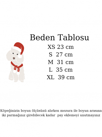 Yılbaşı Temalı Köpek Kolyesi , Tasması