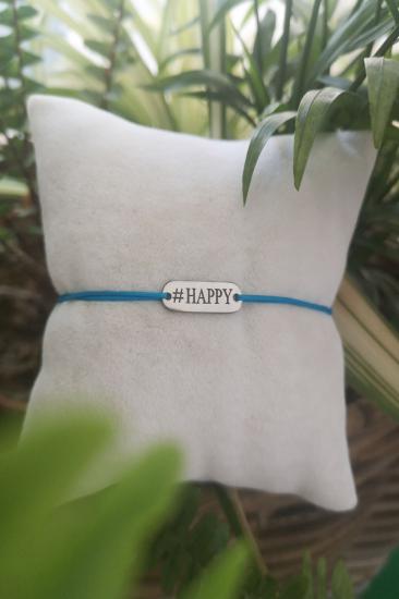 ’’HAPPY’’ MOTTO GÜMÜŞ BİLEKLİK