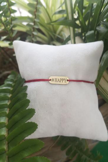 ’’HAPPY’’ MOTTO GÜMÜŞ BİLEKLİK