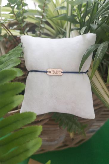 ’’HAPPY’’ motto gümüş bileklik