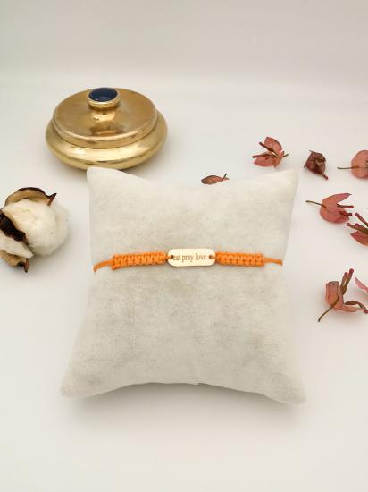 ’’EAT PRAY LOVE’’ MOTTO GÜMÜŞ BİLEKLİK