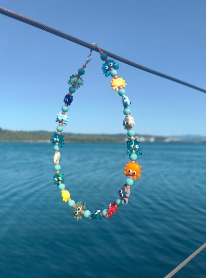 Murano Renkli  Yengeçler  Kolye