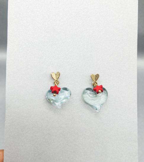 Murano Kalp Yıldızlı Küpe